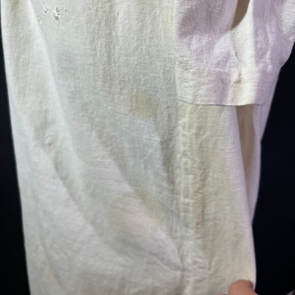 Vintage 1970s Girasol by Gonzalo Bauer Cream Dress Lace Embroidered *Flaws - Picture 11 of 15